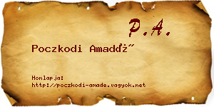 Poczkodi Amadé névjegykártya